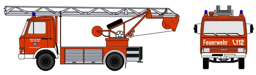 Loewe 4119 - H0 - Iveco Magirus Zeta  90M5 - DL18 Feuerwehr Haren / Ems Facelift